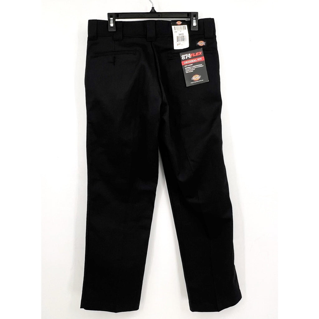 DICKIES Men's 874® FLEX Work Pants 34x30 Black Stretch Twill Tapered Leg NWT