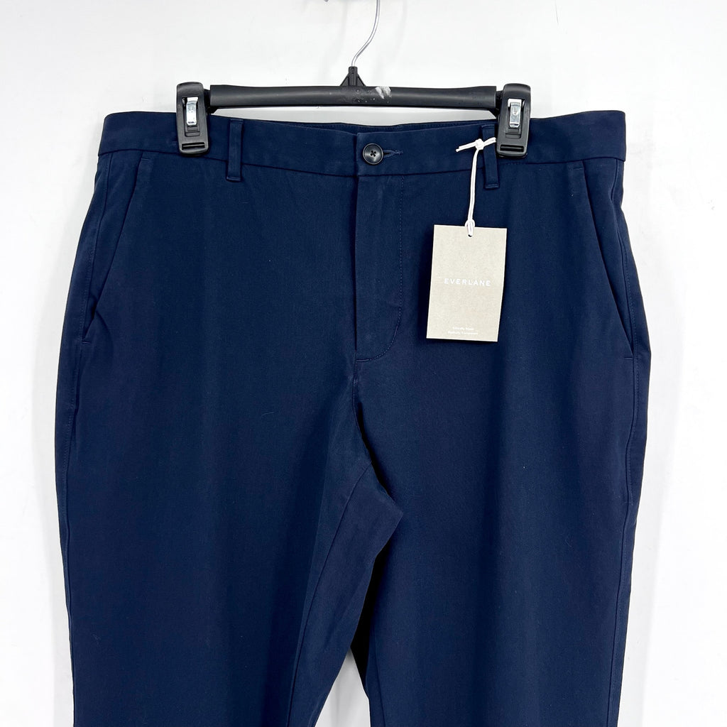 EVERLANE Uniform Mens Performance Chino Pants 34x34 Navy Blue Athletic Fit NWT