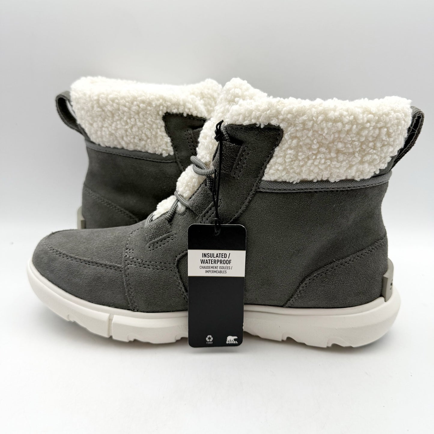 Sorel Womens Explorer Next Carnival Boots US 8 Gray Winter Waterproof NIB