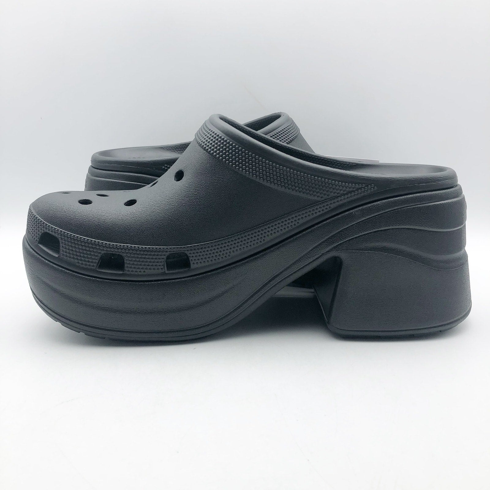 Crocs Womens Siren Crush Platform Clogs Size 11 Black Heels NWT