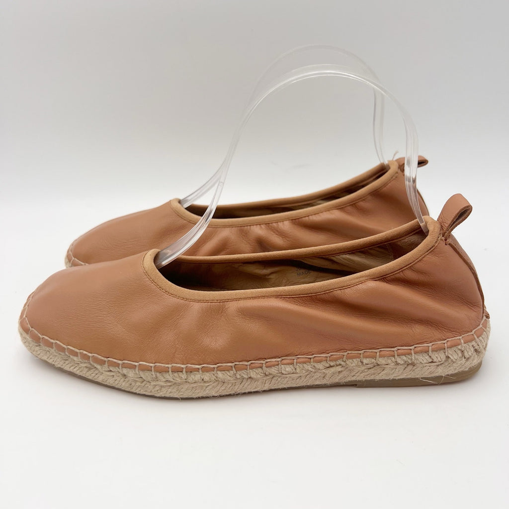 Andre Assous Womens Geneva Flats Size 7 Brown Leather Square Toe NWOB
