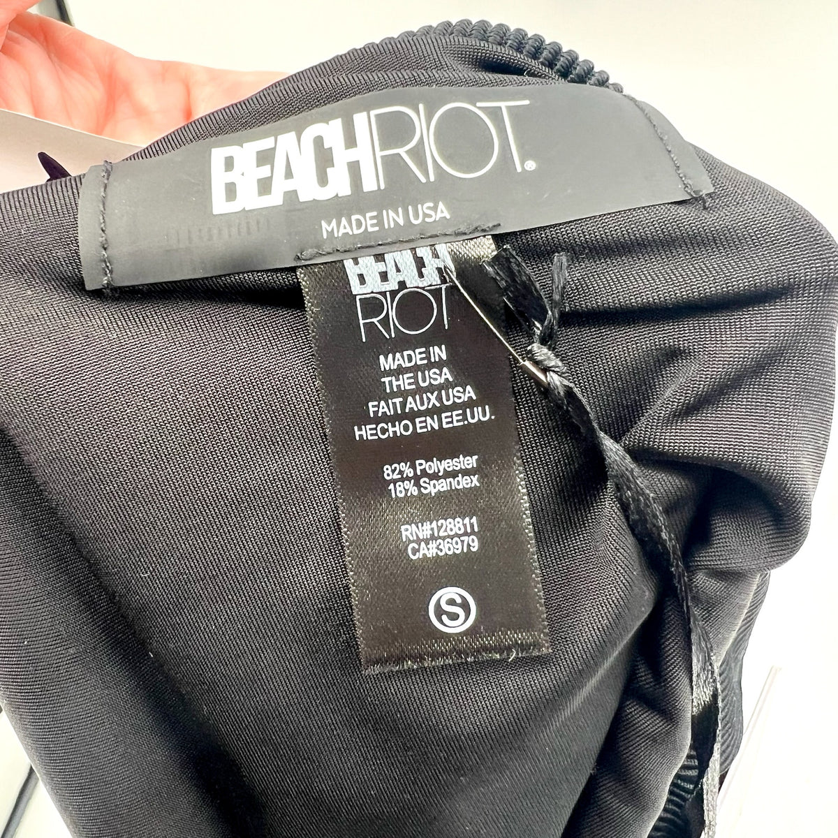 BEACH RIOT Carlie One Piece Swimsuit Small Pink Black Glacier Color-Block NWT