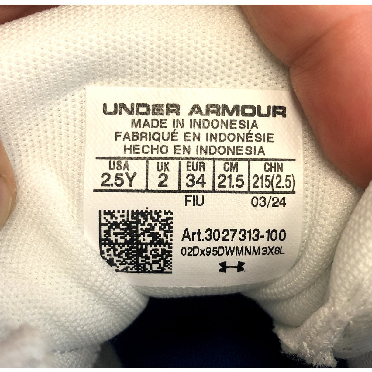 Under Armour Boys Spotlight Fran RM 4 TX Football Cleats 2.5 Red White Blue NWOB