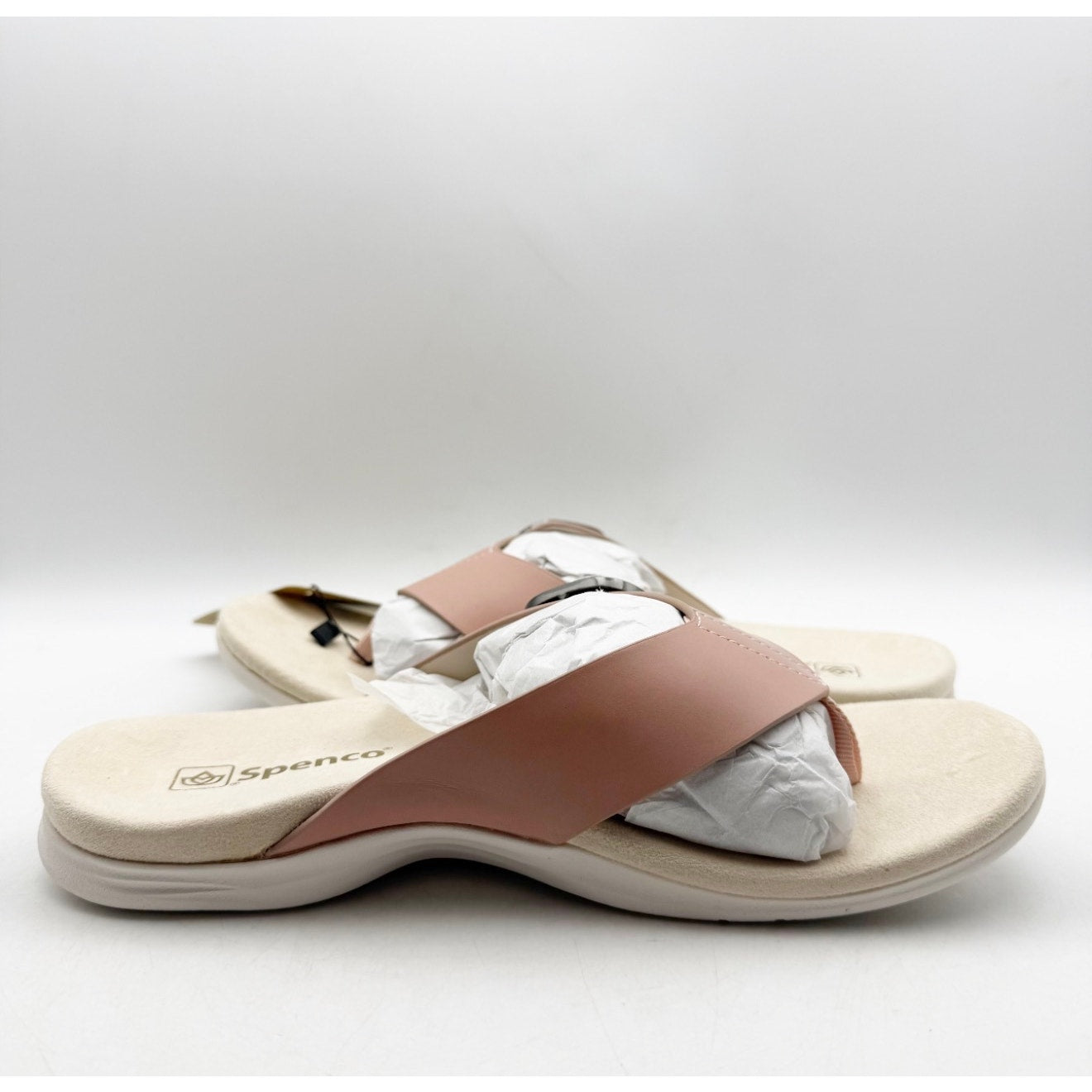 Spenco Women's Sierra Sandals Size 7.5 Pink Pale Blush Thong Flip Flop APMA NIB
