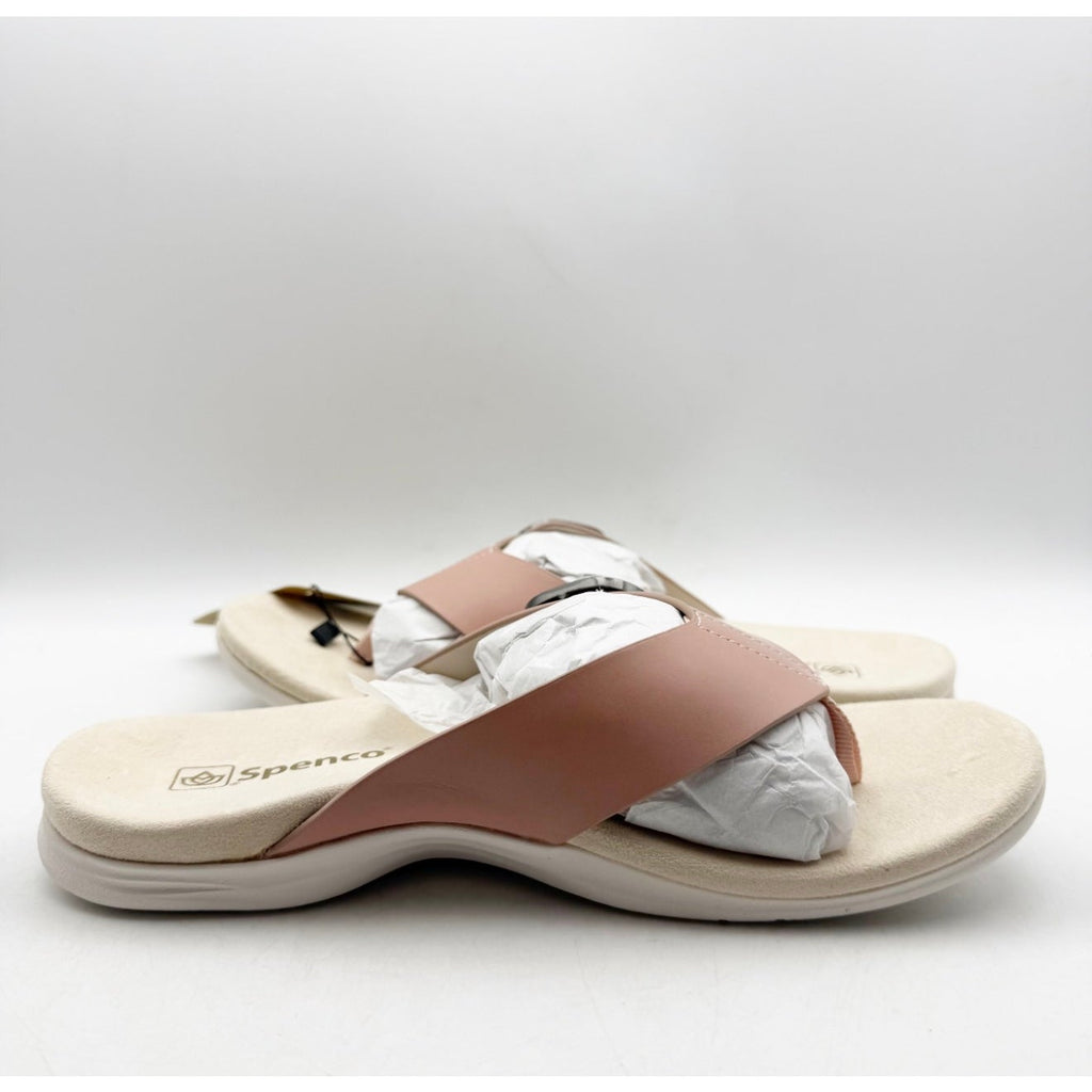 Spenco Women's Sierra Sandals Size 7.5 Pink Pale Blush Thong Flip Flop APMA NIB