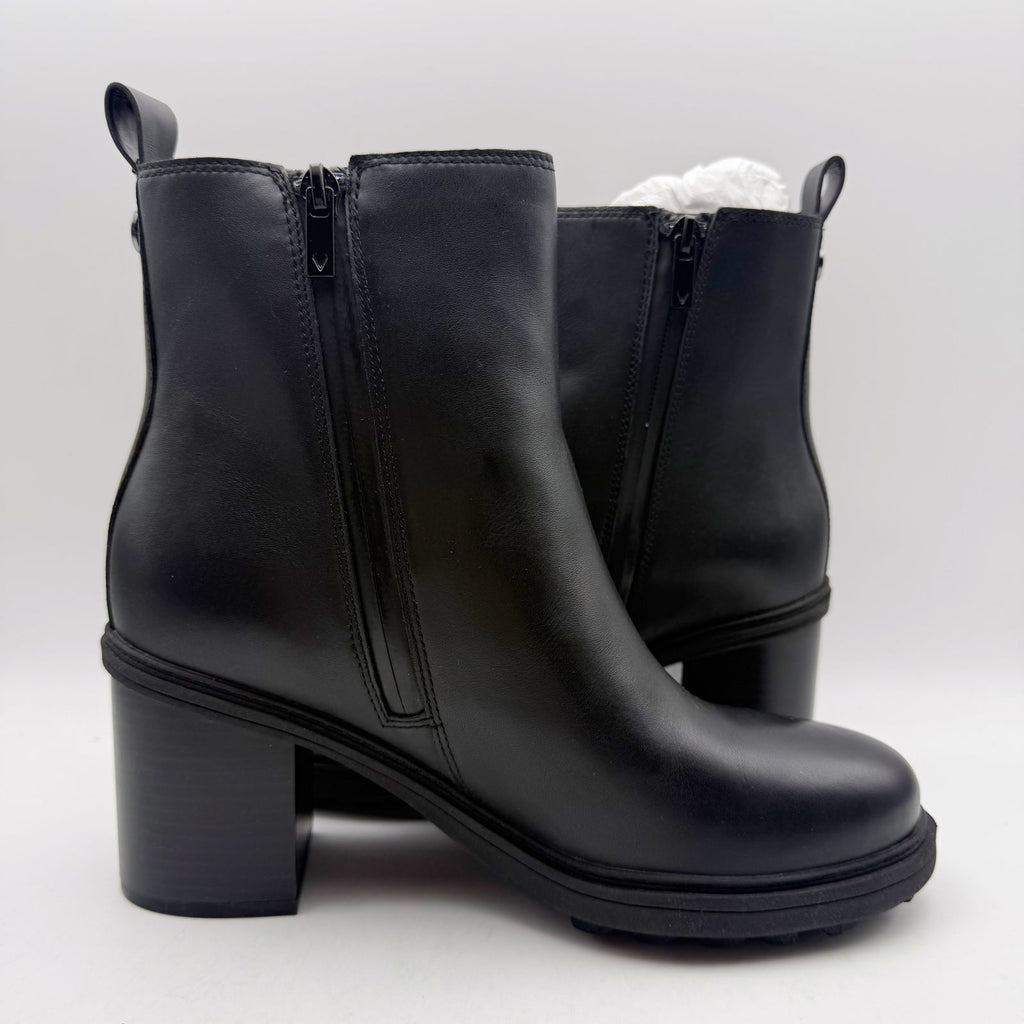 VIONIC Womens Truckee Booties Size 9 Wide Black Leather Waterproof NIB