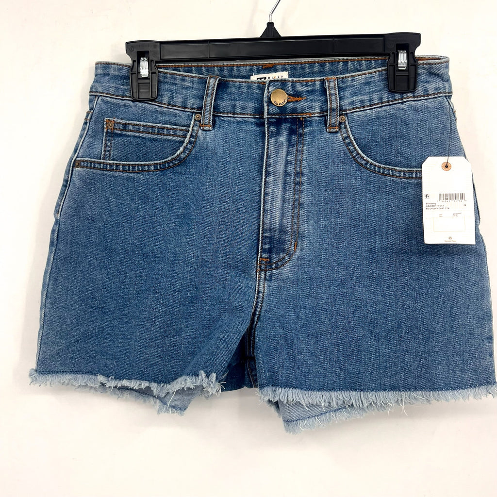 BILLABONG Women's So Cheeky Cut-Off Denim Shorts Size 28 US 6 Blue Jeans NWT