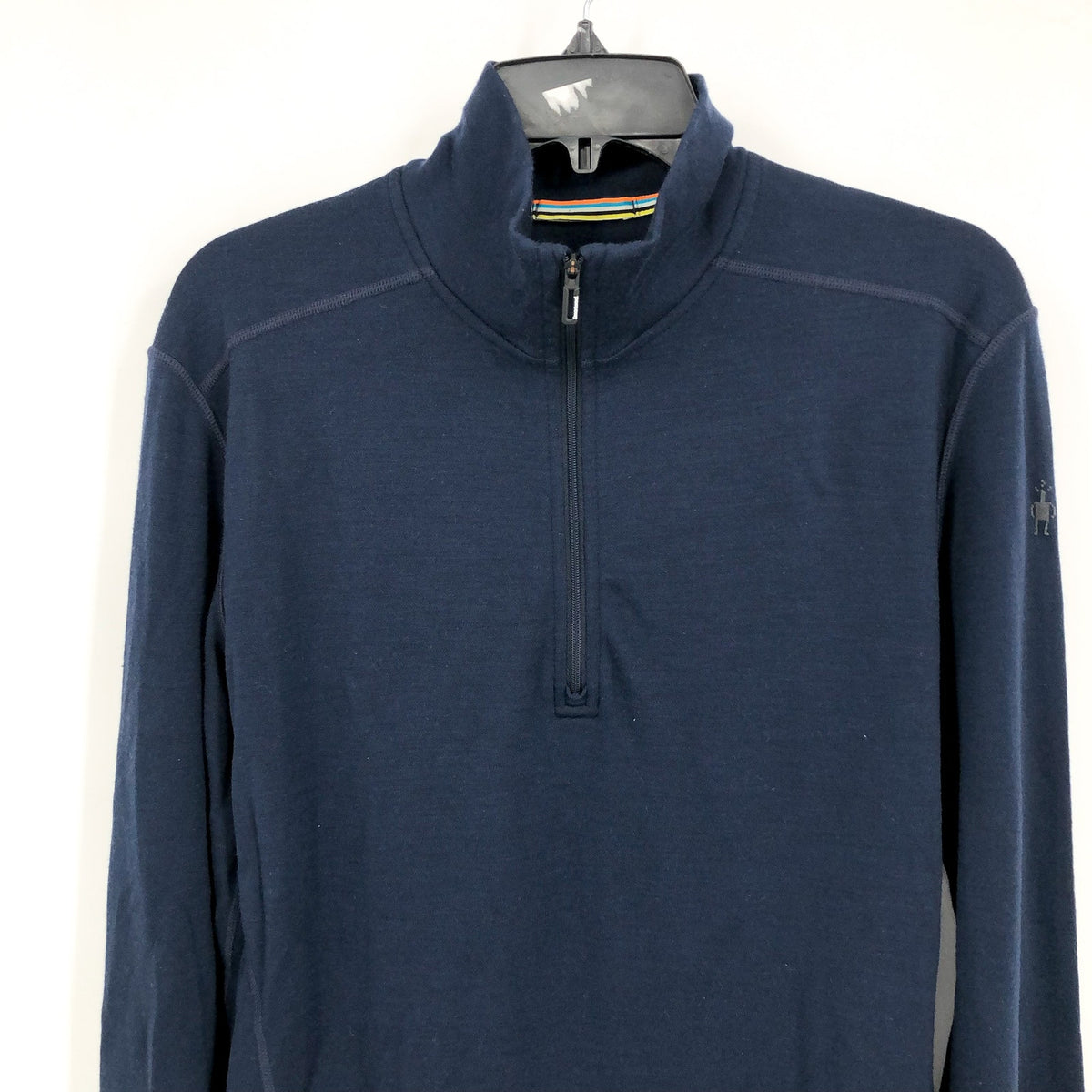 SMARTWOOL Men's Merino 250 Base Layer Top Medium Blue 1/4 Zip Long Sleeve NWOT