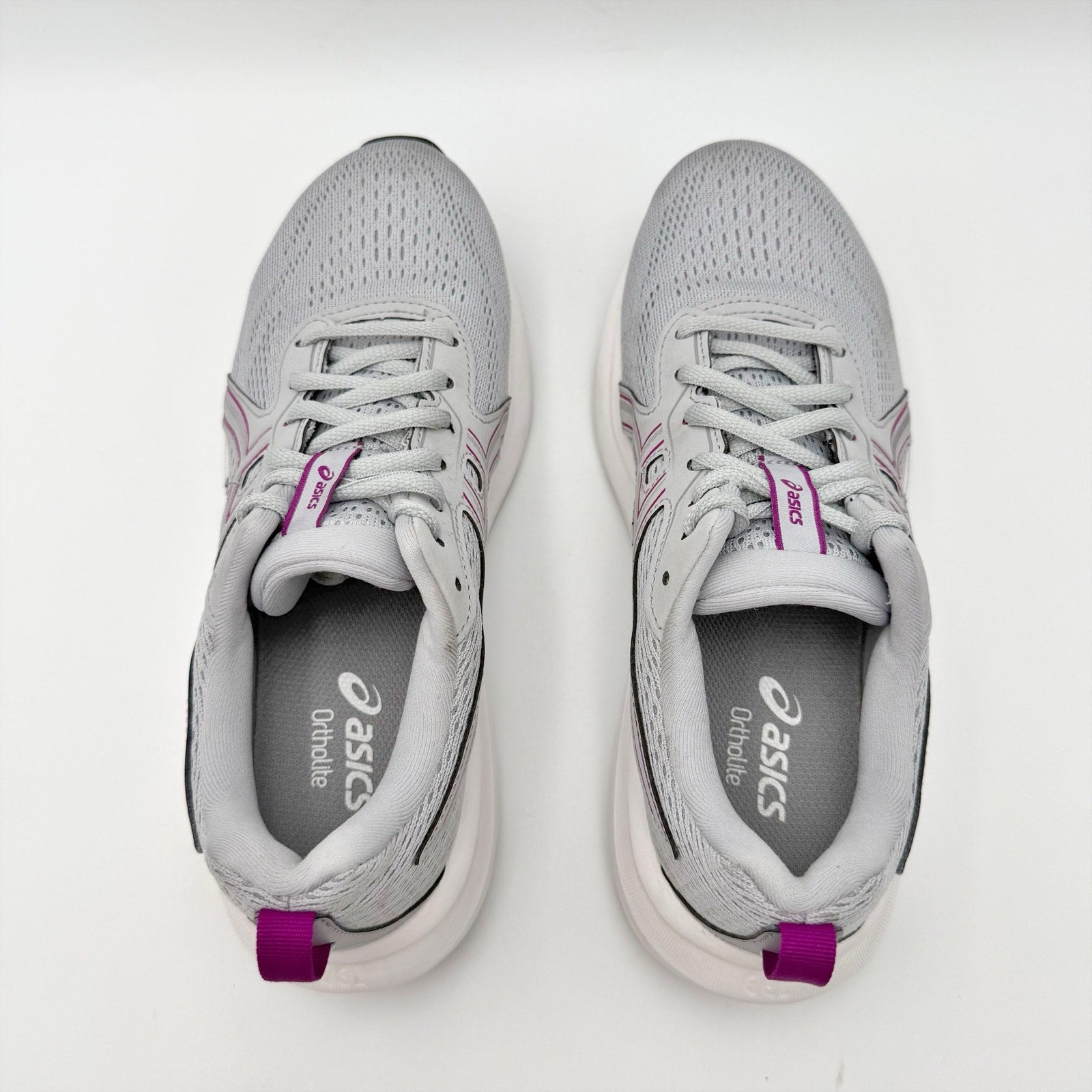 ASICS Womens GEL-Contend 9 Running Sneakers US 7 Wide Grey Purple Athletic NIB