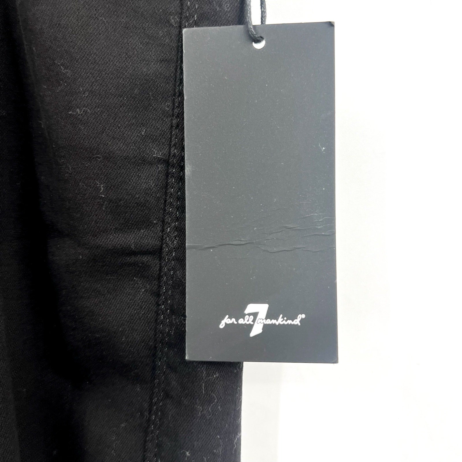 7 FOR ALL MANKIND B(AIR) Kimmie Straight Jeans Size 30 US 10 Rinsed Black NWT