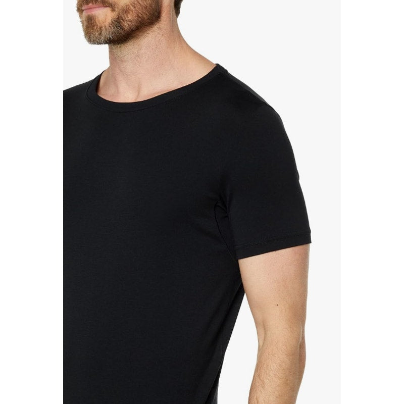 SPANX Mens Zero Sculpt Crewneck T-shirt Medium Classic Black Cotton & Modal NWT