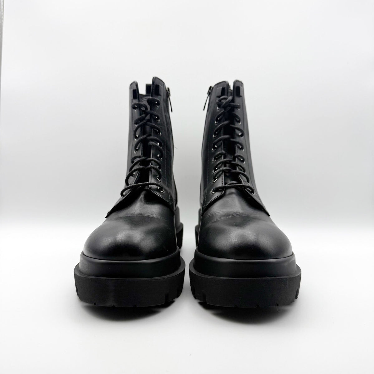 La Canadienne Womens Brendan Bootie EU 37 US 6-6.5 Black Leather Combat NWOB
