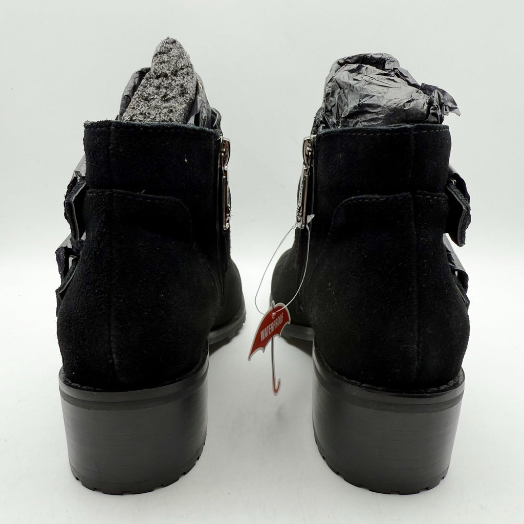 Blondo Womens Sway Ankle Booties Size 6.5 M Black Suede Waterproof NWOB