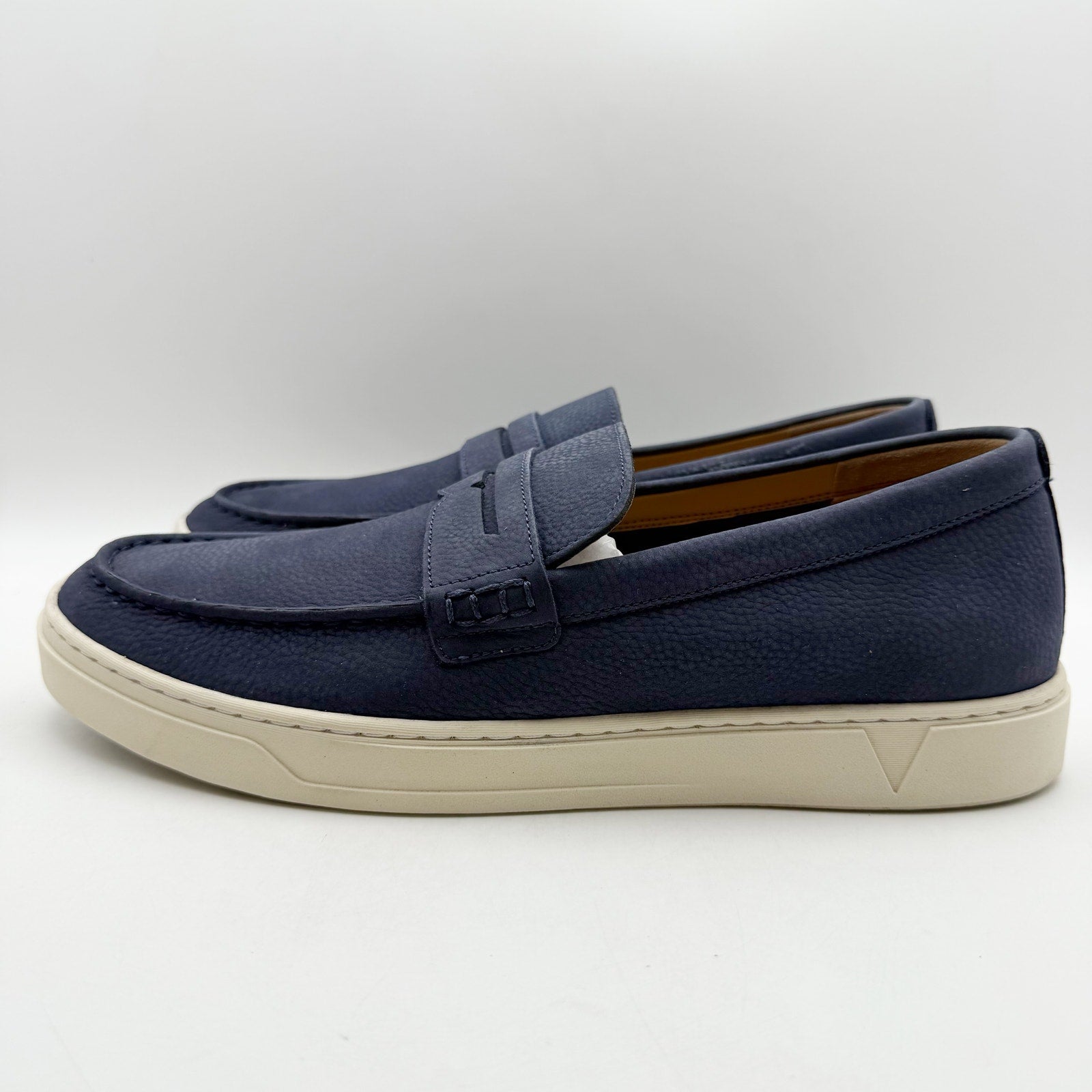 Vionic Mens Thompson Loafers US 11.5 M EU 44.5 Navy Blue Suede NIB