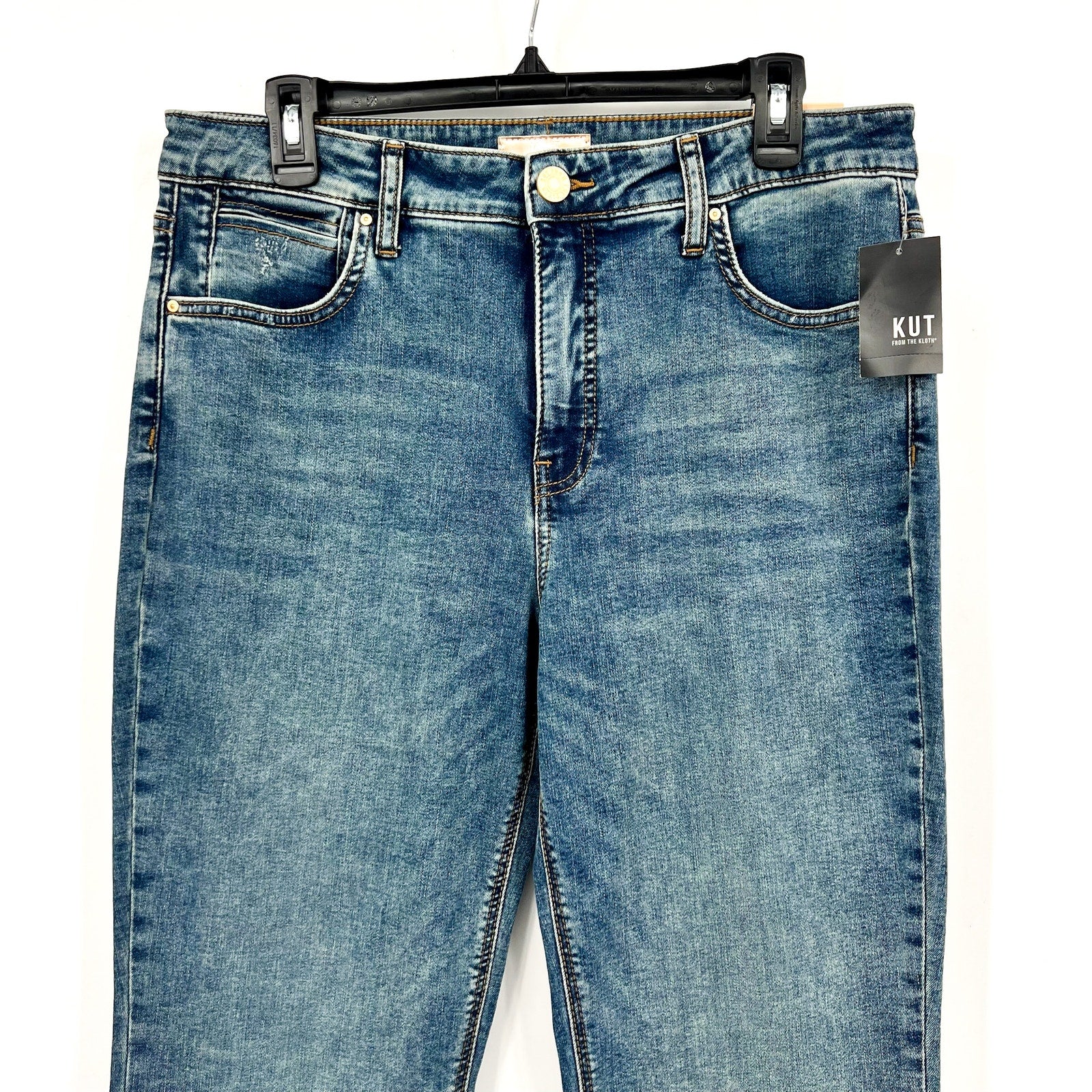 KUT FROM THE KLOTH Stella Fab Ab Flare Jeans Size 12 Blue Debonairly NWT