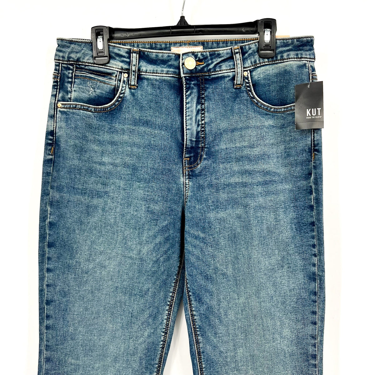 KUT FROM THE KLOTH Stella Fab Ab Flare Jeans Size 12 Blue Debonairly NWT