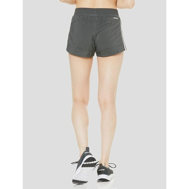 ADIDAS Women's Pacer 3-Stripes Athletic Shorts Large Grey White NWT