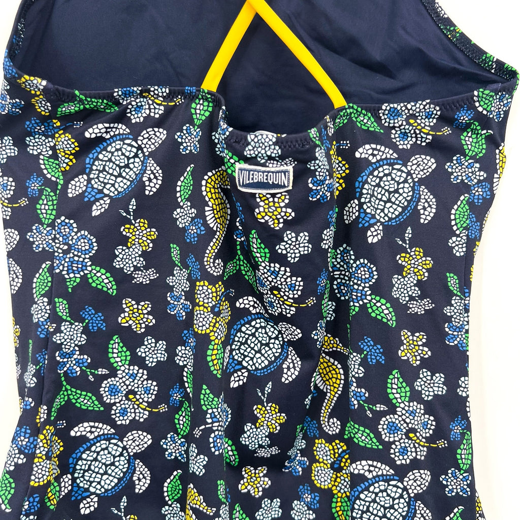VILEBREQUIN Girls Mosaic Turtle One-Piece Swimsuit 7-8 YEARS 12 ANS Blue NWT