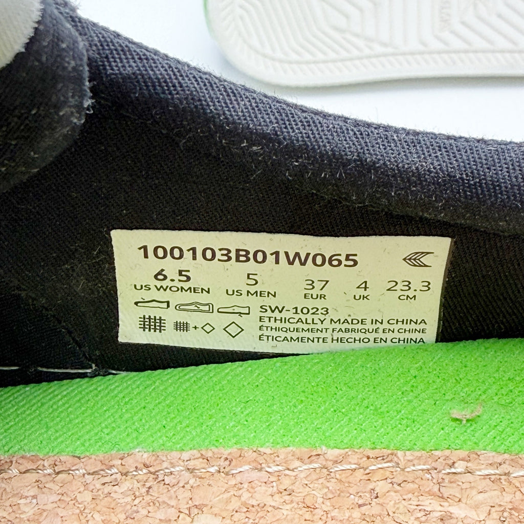 Cariuma Womens OCA Low Top Sneakers Size 6.5 Black Canvas Organic Cotton NIB