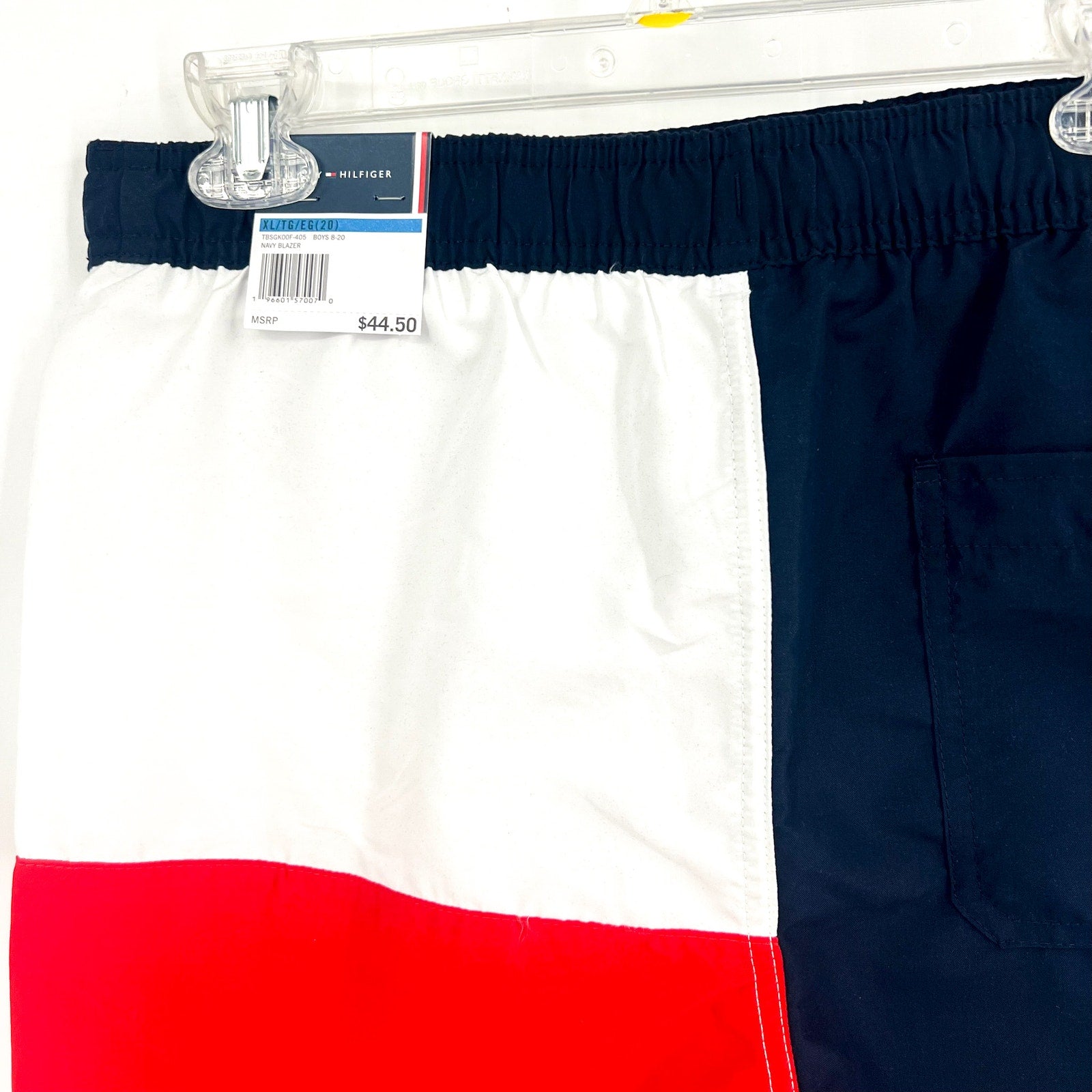 TOMMY HILFIGER Boys Quadrant Swim Trunks Boardshort US XL Navy Blazer NWT