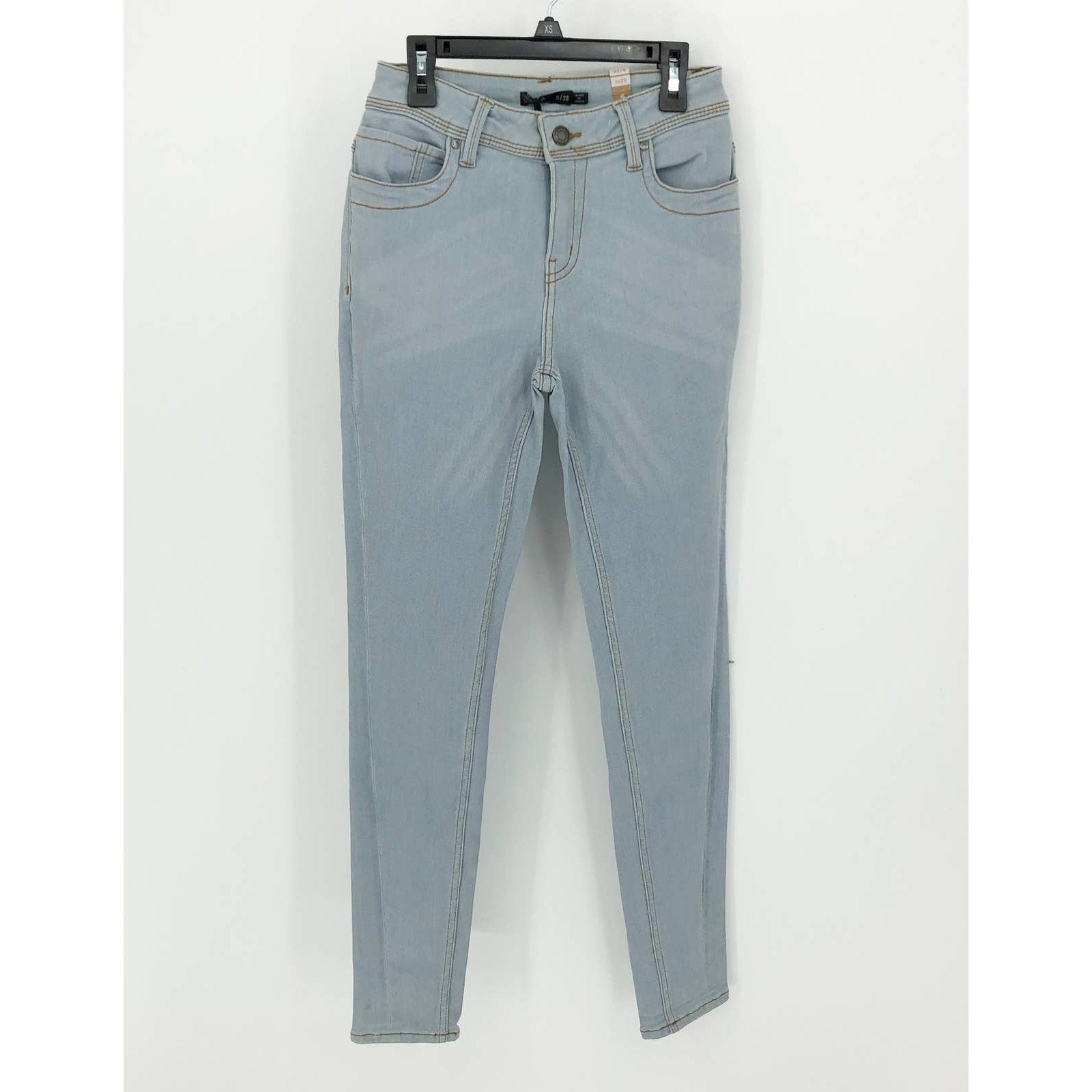 PRANA Women's Soma Skinny Jeans 28x29 US 6 Blue Light Wash High Rise Stretch NWT