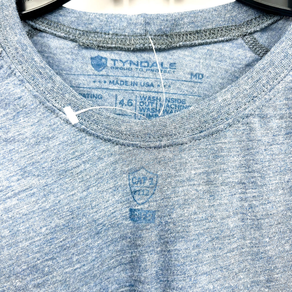 TYNDALE Men's FRC Layer 1 Long Sleeve T-Shirt Medium Heather Blue Crewneck NWT