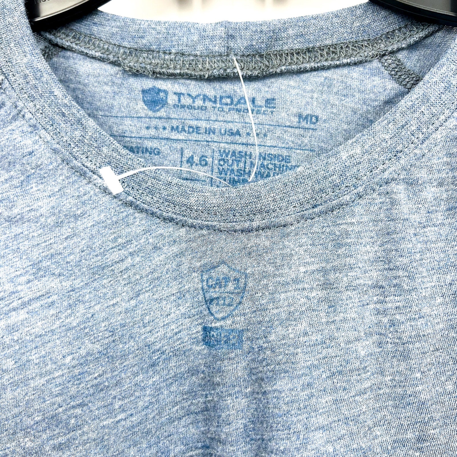 TYNDALE Men's FRC Layer 1 Long Sleeve T-Shirt Medium Heather Blue Crewneck NWT