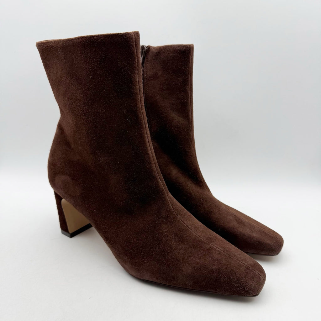 Steve Madden Womens Willa Ankle Booties US 9 M Brown Suede Boots NWOB