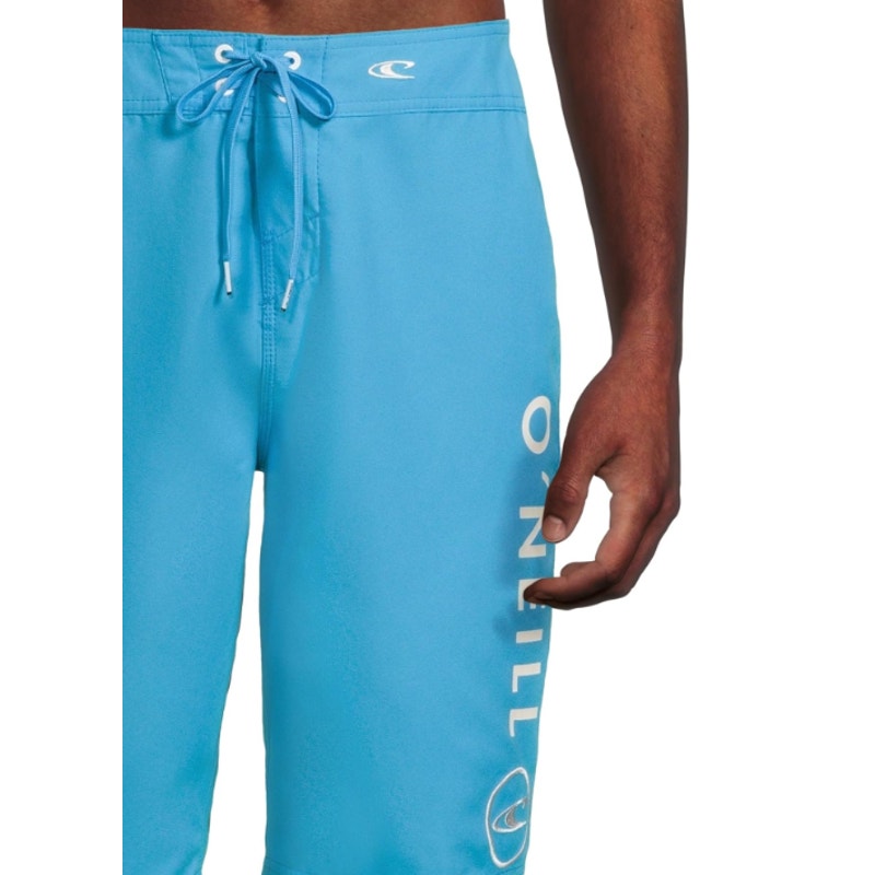 O'NEILL Mens Santa Cruz Solid 2.0 Boardshorts Size 31 Blue Cyan Drawstring NWT