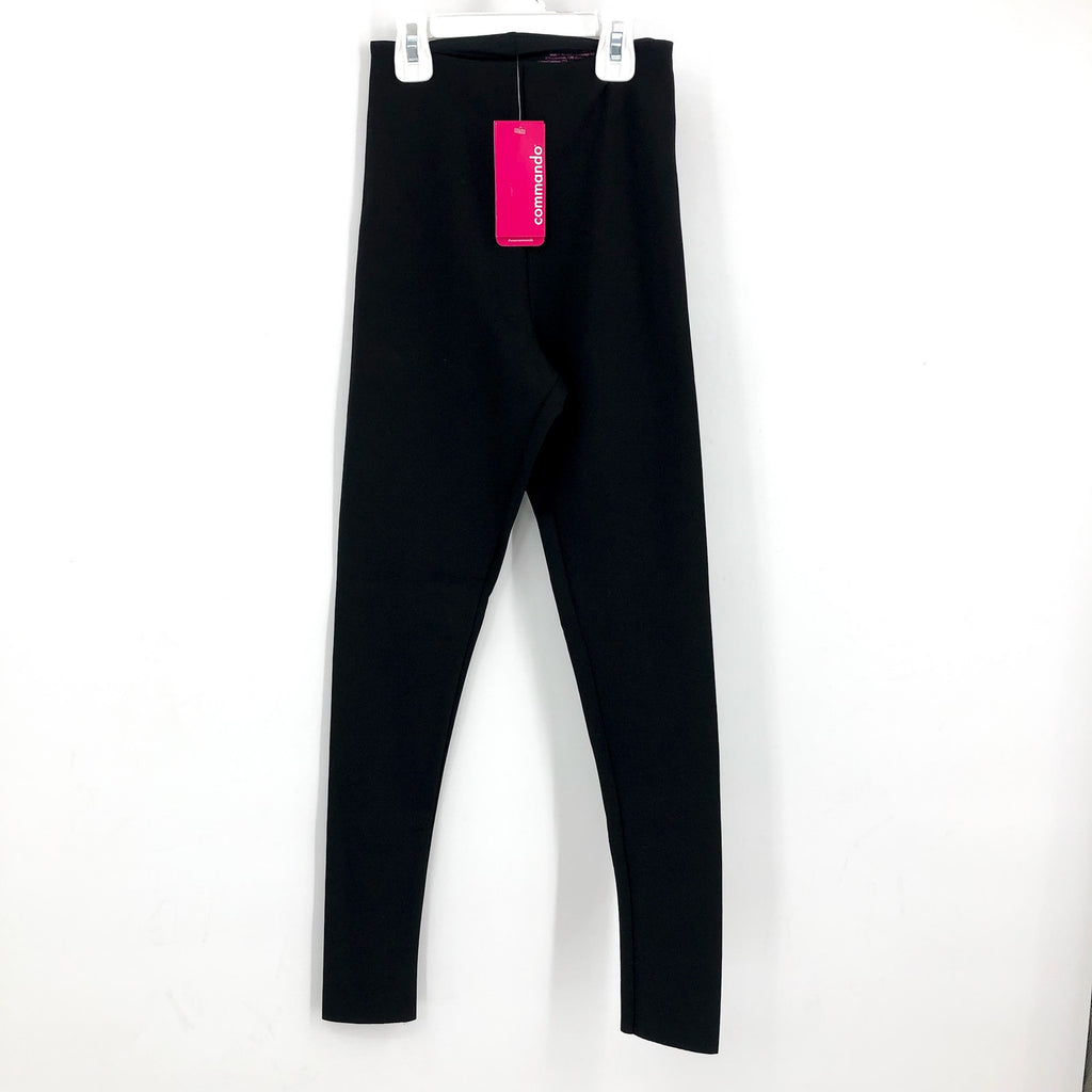 COMMANDO Women's High Waisted Neoprene Leggings Small Black Stretch NWT