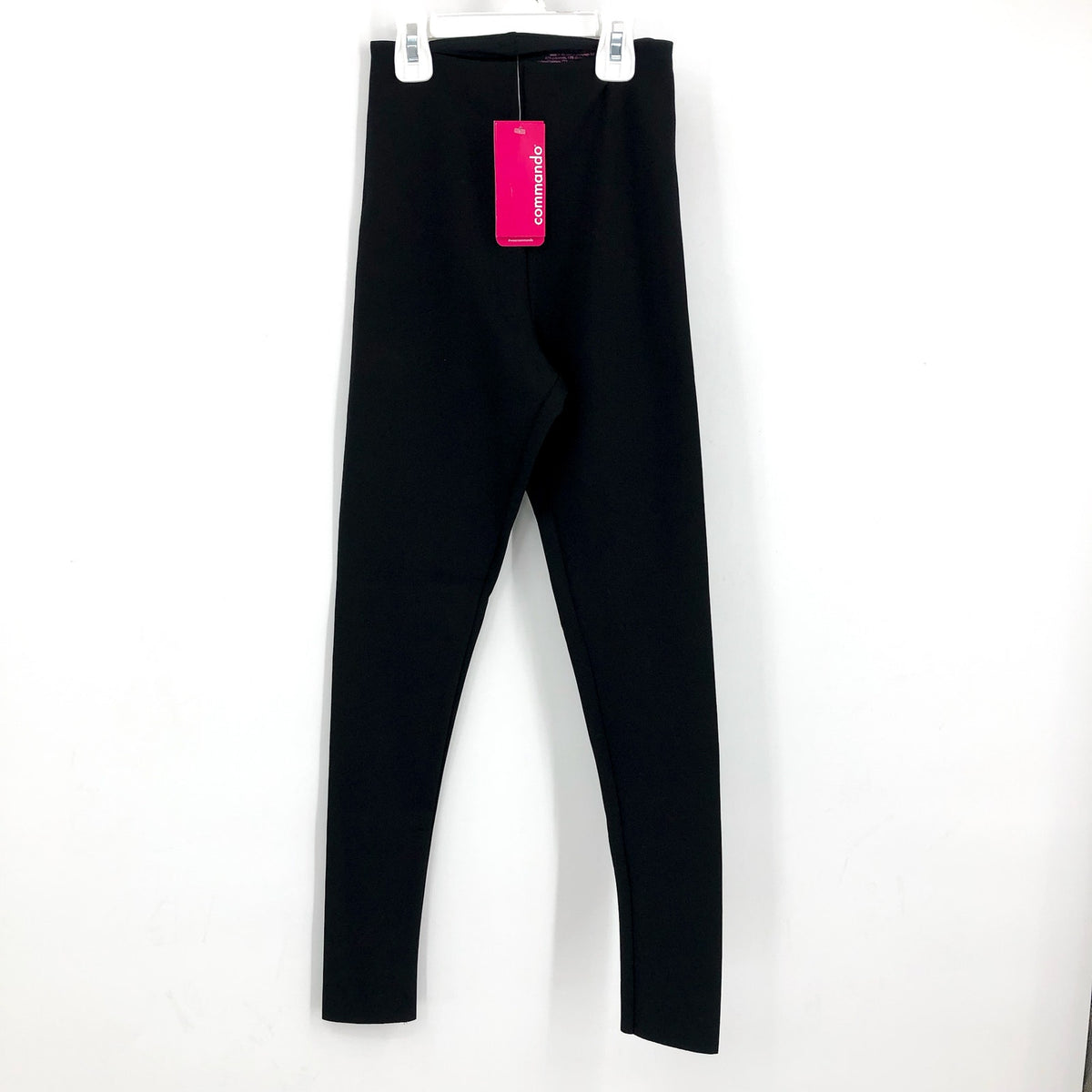 COMMANDO Women's High Waisted Neoprene Leggings Small Black Stretch NWT