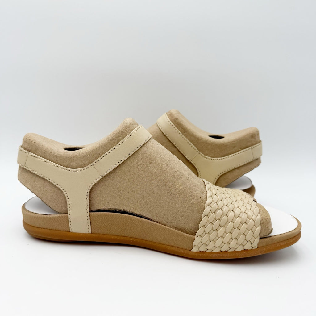 DANSKO Womens Jodie Sandals EU 40 US 9.5-10 Vanilla Tan Woven Leather NIB