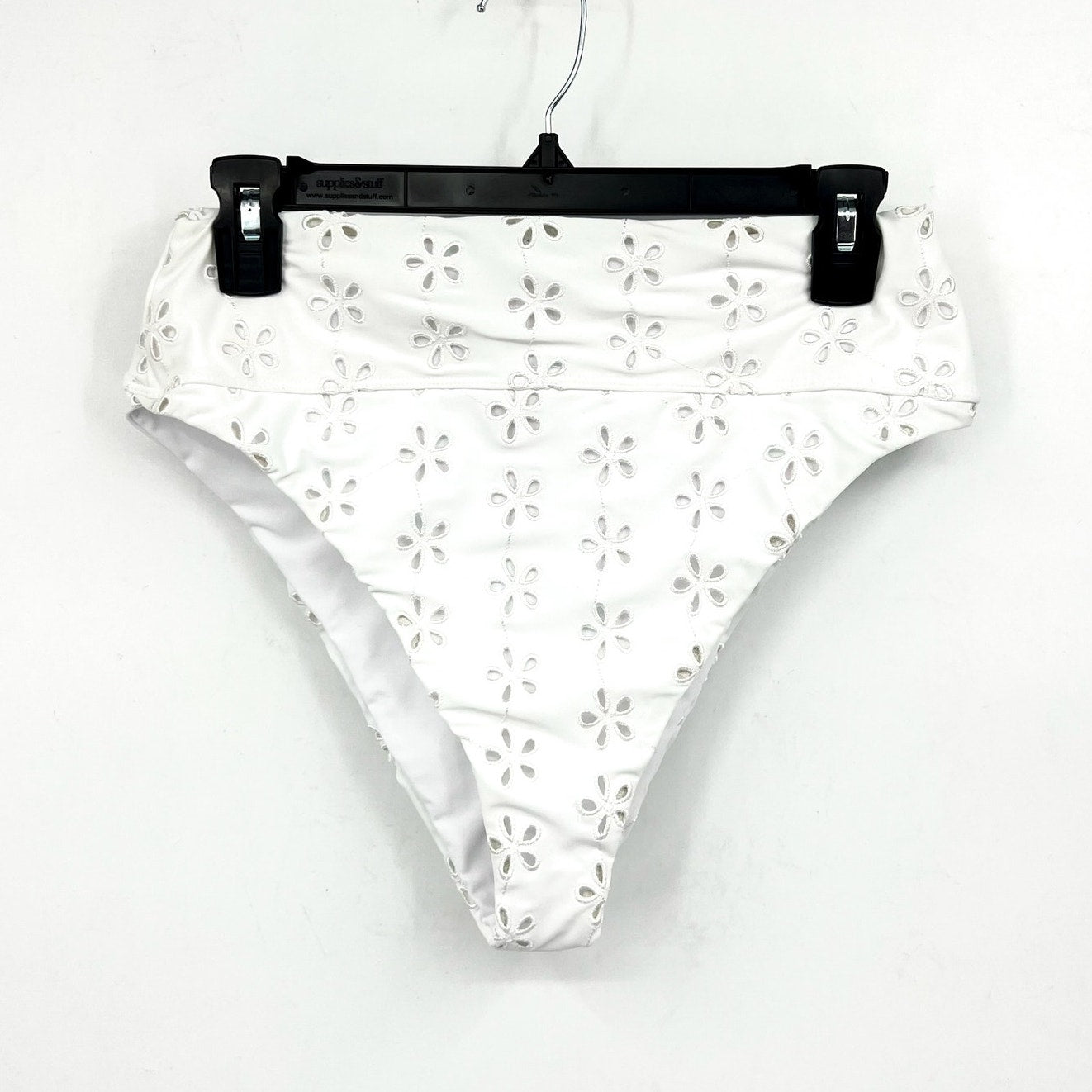 BEACH RIOT Women's Hazel Eyelet Bikini Bottom XS White Magnolia NWT
