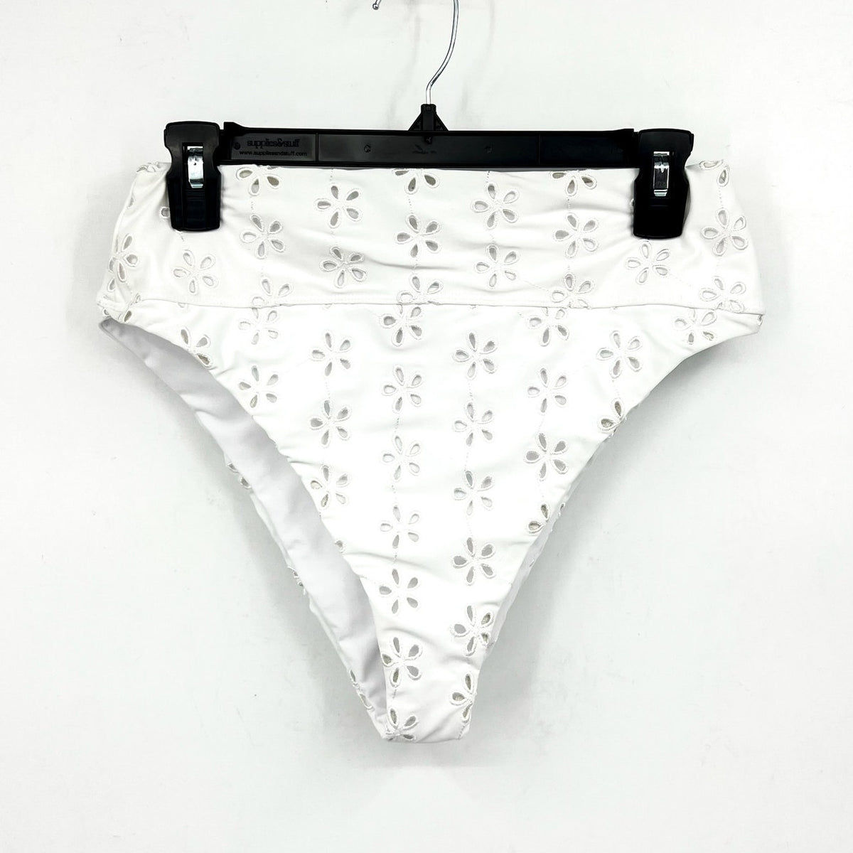 BEACH RIOT Women's Hazel Eyelet Bikini Bottom XS White Magnolia NWT