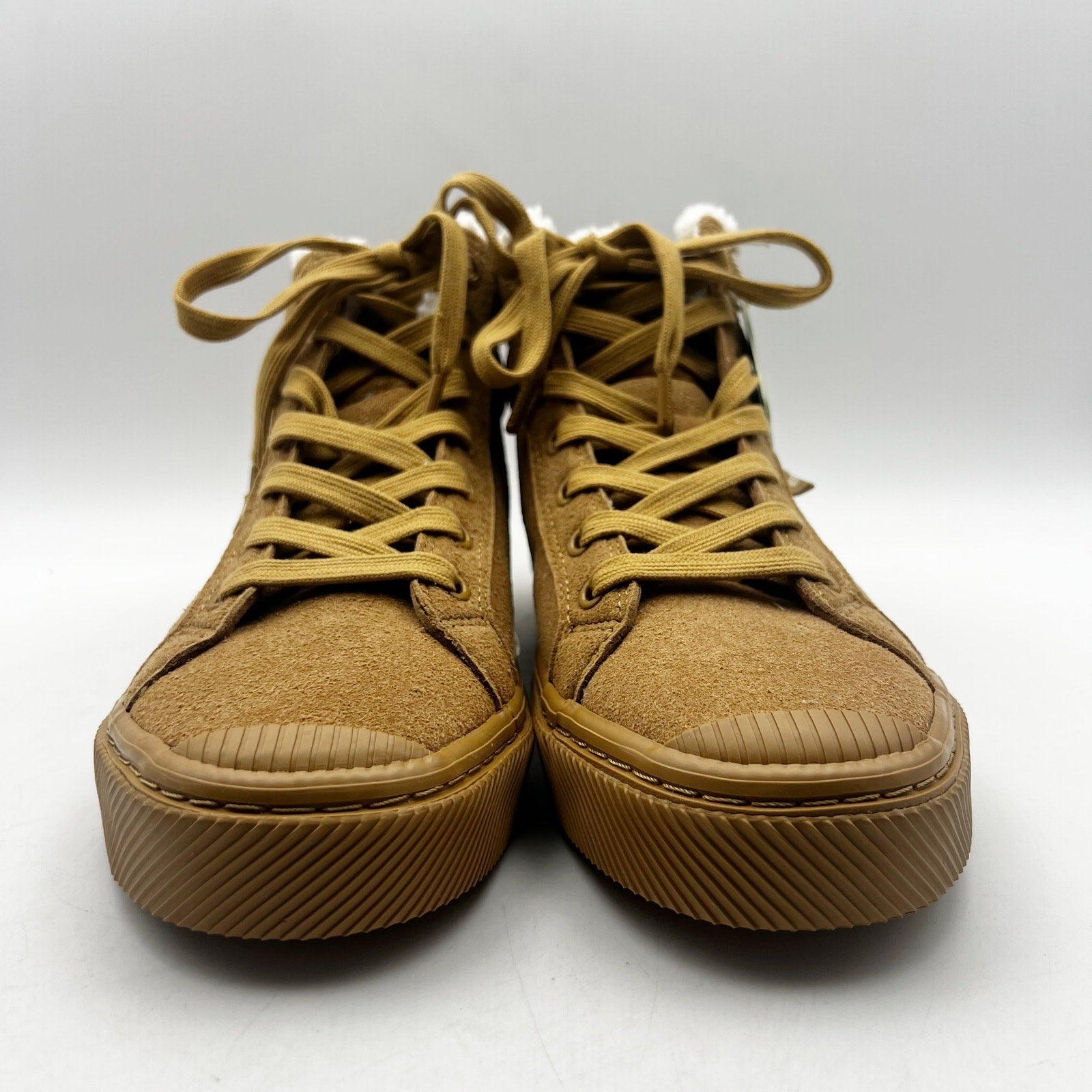 Cariuma Women's OCA Therma High Suede Boots Size 7 Tan Caramel Shearling NIB