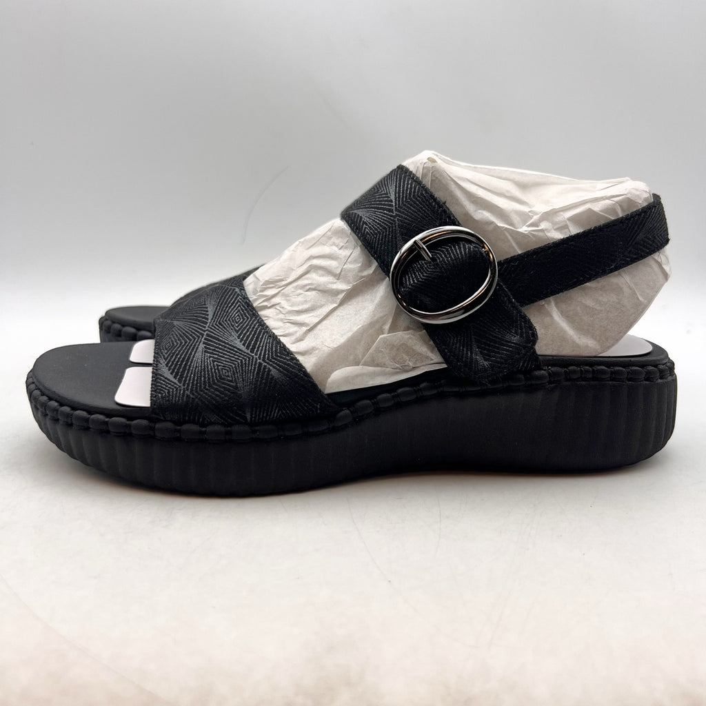 SKECHERS Womens Wilshire Boulevard Illusion of Love Sandals Size 7 Black NIB
