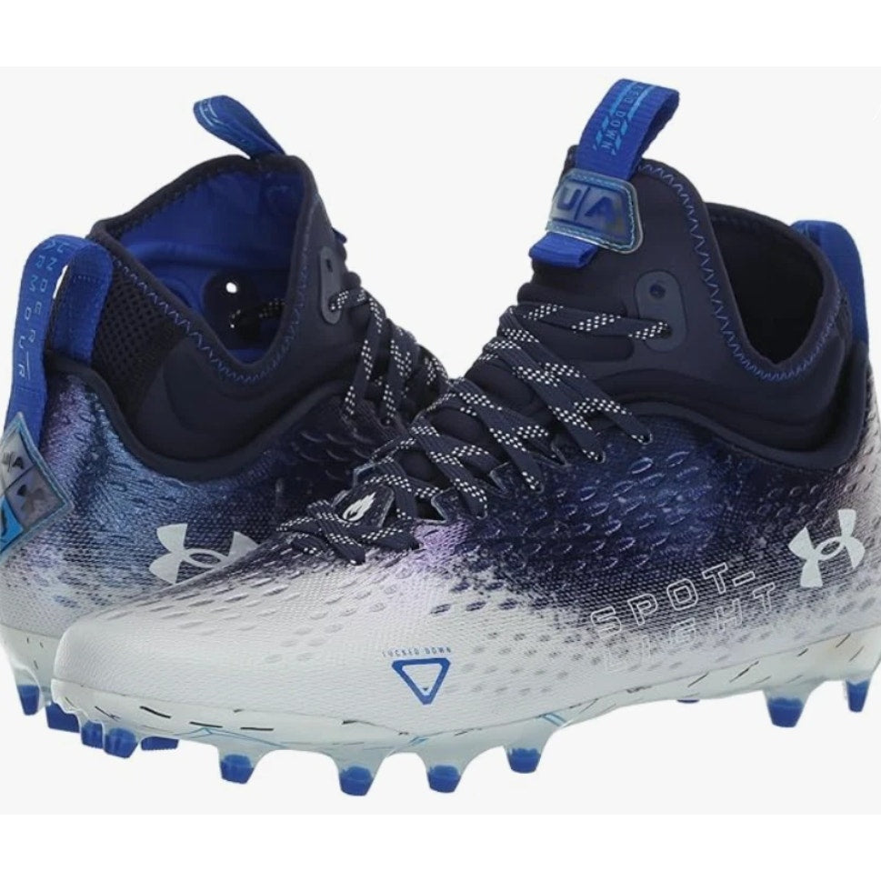 Under Armour Mens Spotlight Lux MC 2.0 Football Cleat Size 10 Navy Blue NWOB