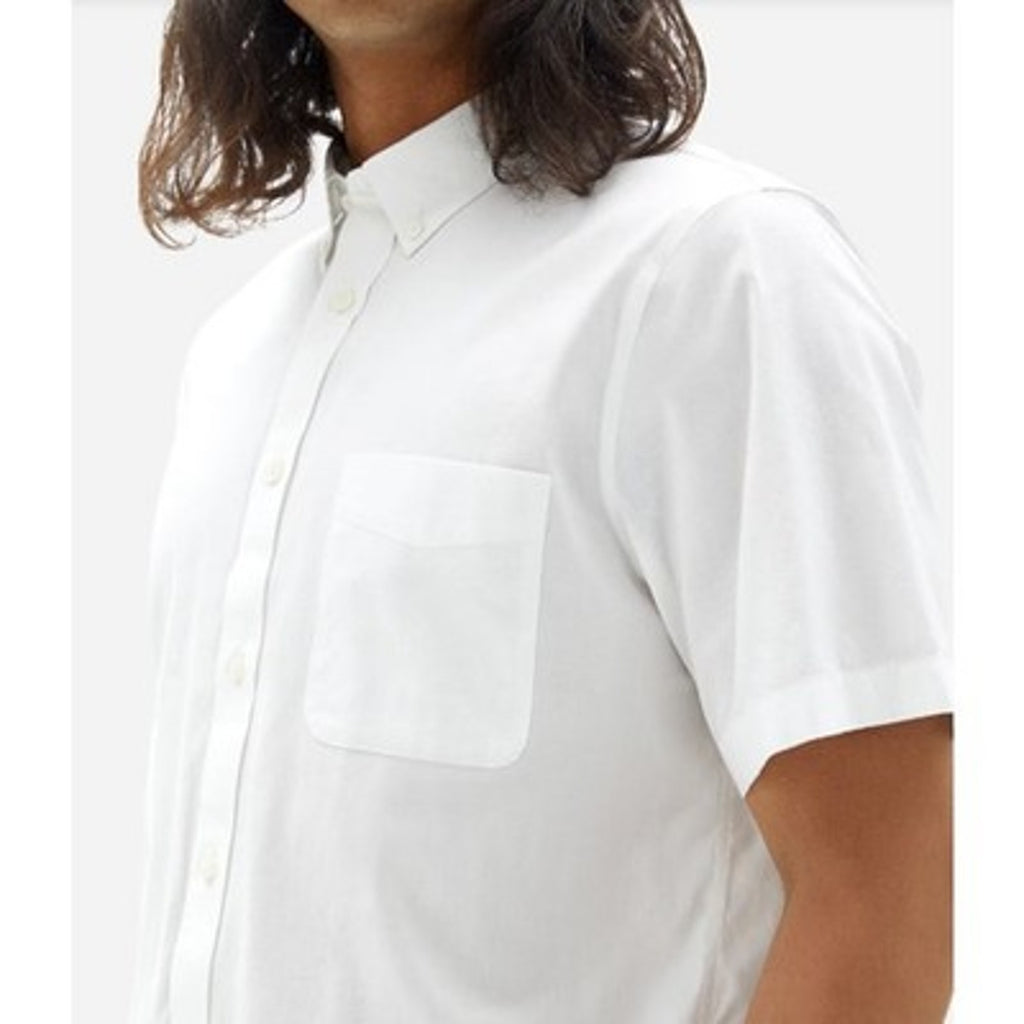 Everlane Mens Performance Air Oxford Shirt XS White Short-Sleeve Slim Fit NWT