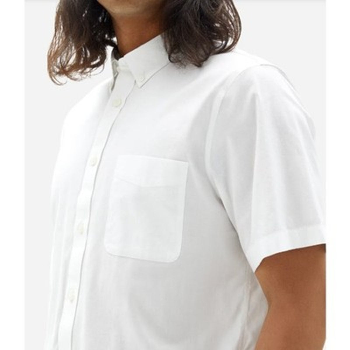 Everlane Mens Performance Air Oxford Shirt XS White Short-Sleeve Slim Fit NWT