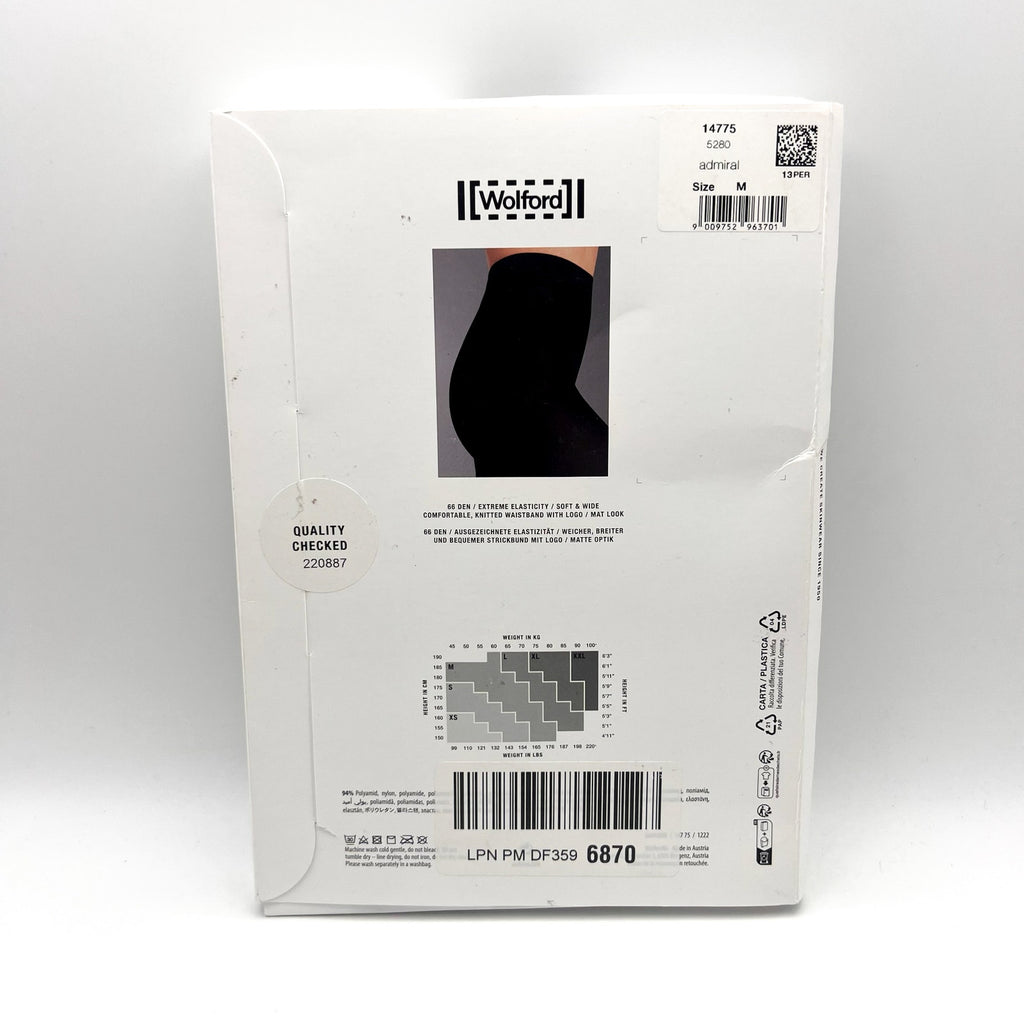 WOLFROD Women's Velvet De Luxe 66 Tights Medium Black Admiral Flawless NWT