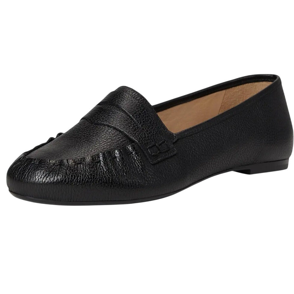 Bernardo Womens Sage Flats US 8.5 M Black Leather Slip On NIB