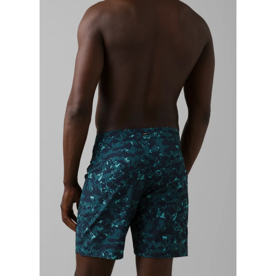 PRANA Men's Fenton Board Shorts Size 34 Large Bluefin Camo 9" Inseam UPF 50+ NWT