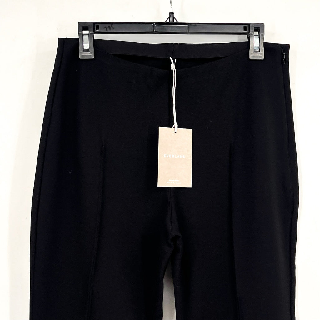 EVERLANE Women's The Dream Kick Flare Pants Large Black Flat Front NWT