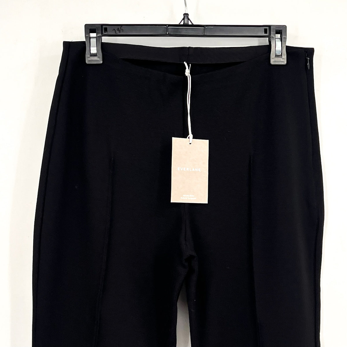 EVERLANE Women's The Dream Kick Flare Pants Large Black Flat Front NWT