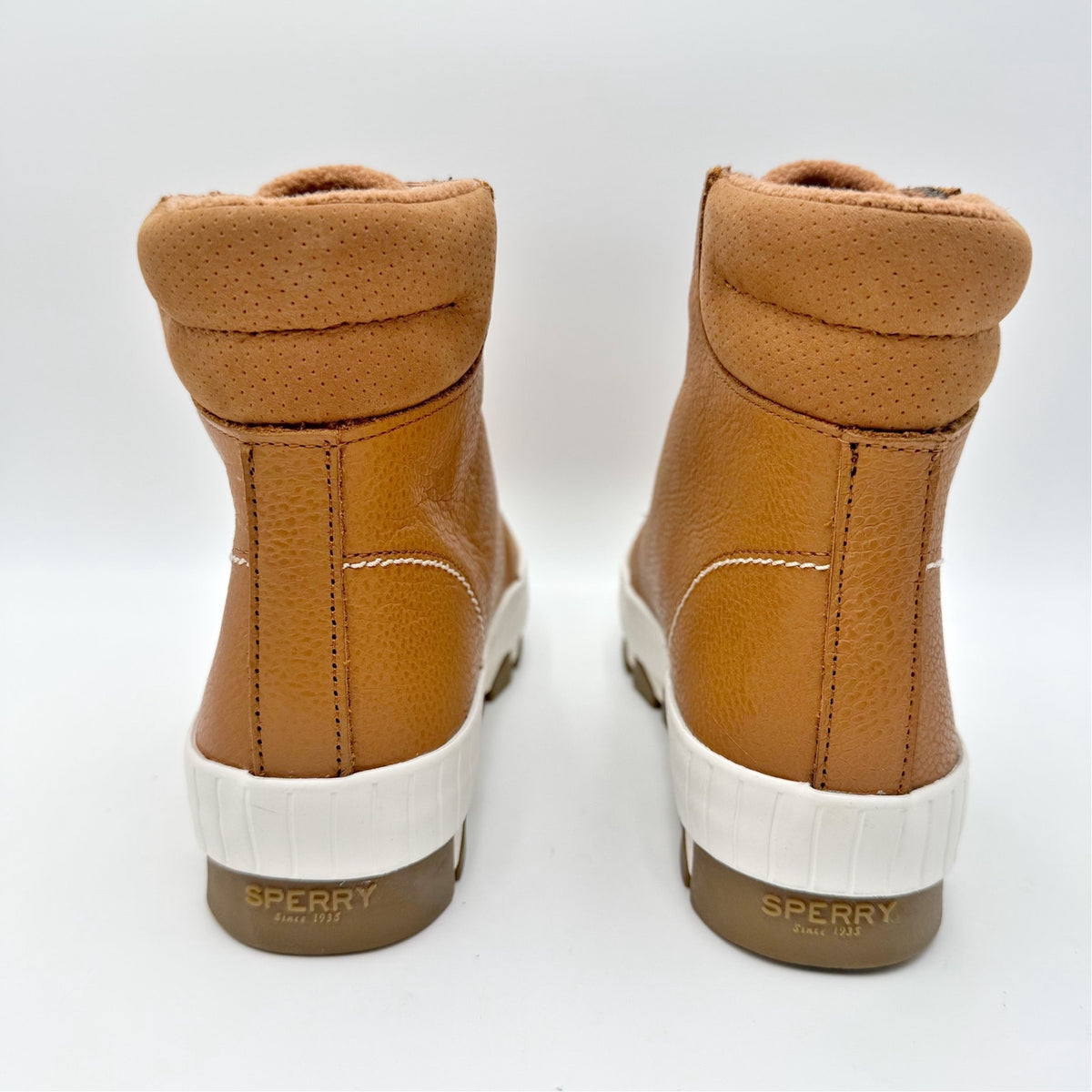 Sperry Womens Torrent Lace-up Ankle Boots Size 8 M Tan Leather Waterproof NIB