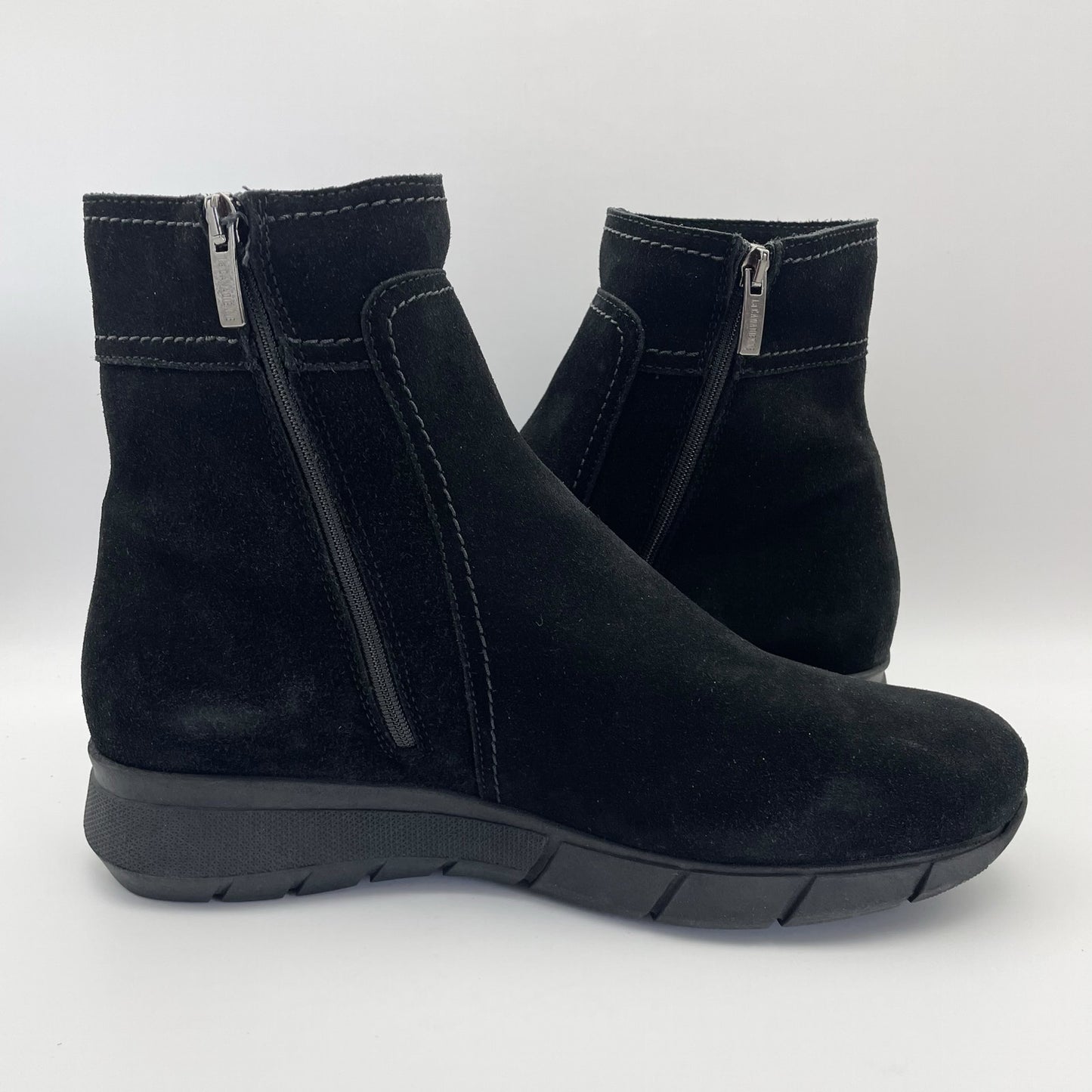 La Canadienne Womens Nadia Ankle Bootie US 10 M Black Suede Waterproof NWOB