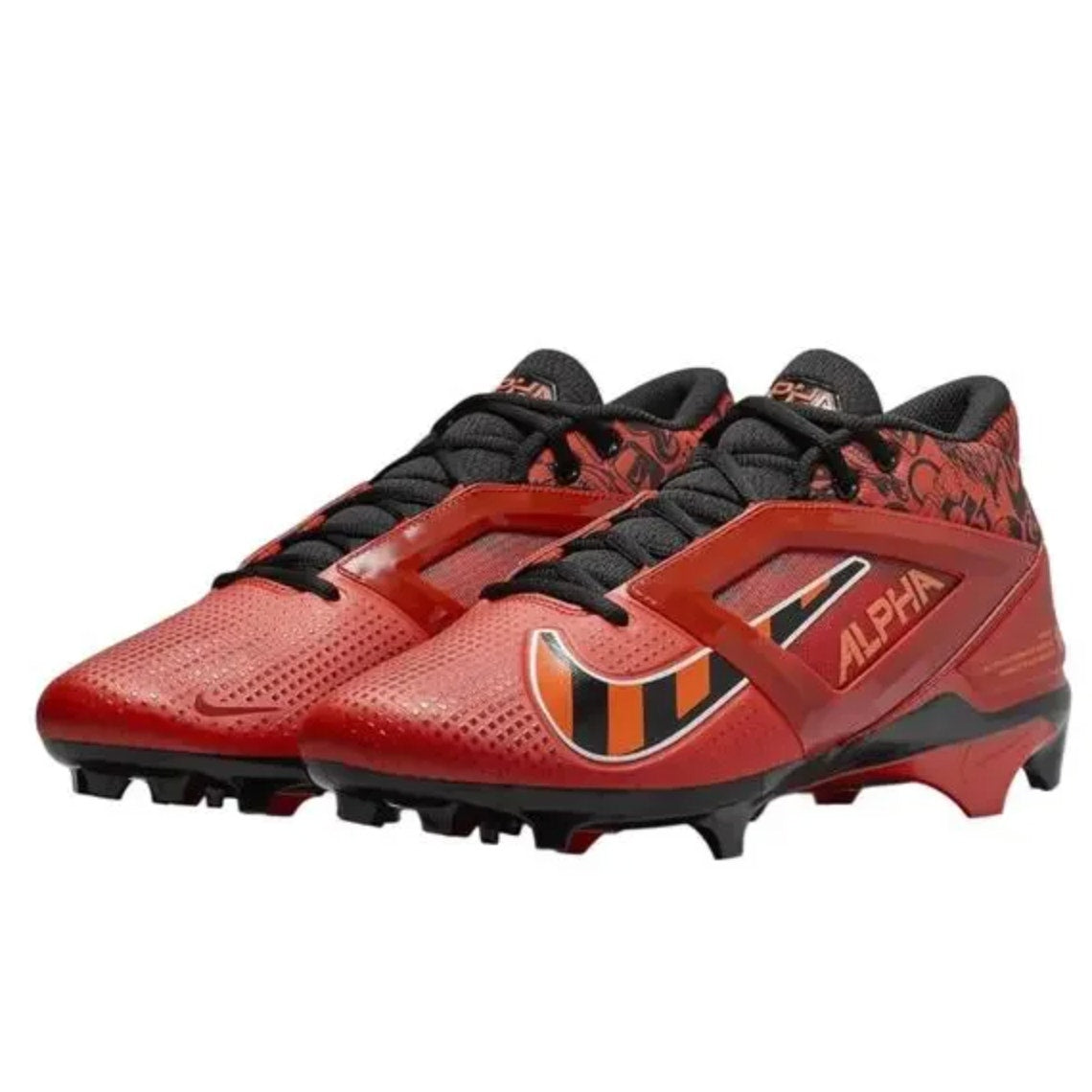 Nike Mens Alpha Menace 4 Pro NRG Molded Football Cleats 11.5 Orange Black NWOB