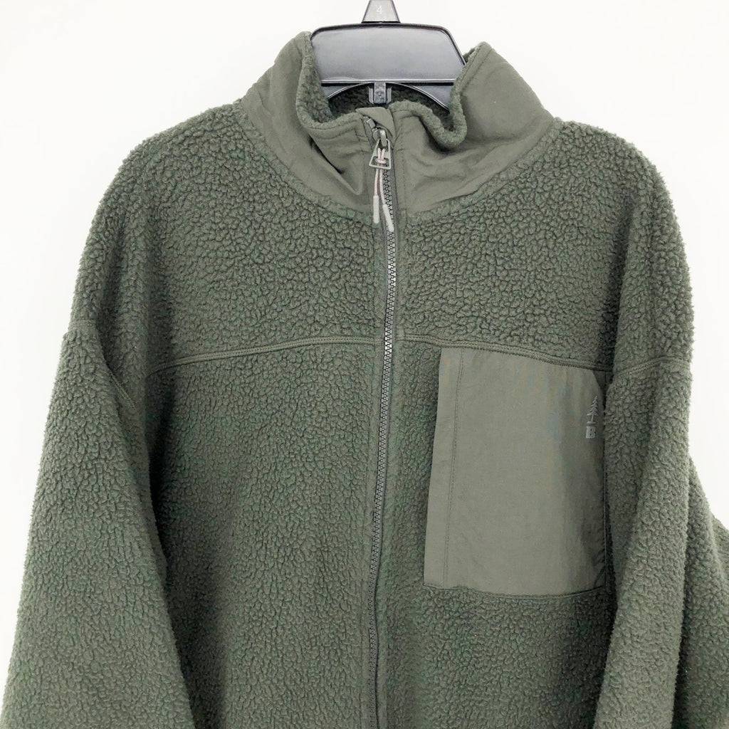 BASS OUTDOORS Women's Coastal Sherpa Jacket XS Green Fleece Outdoor NWT