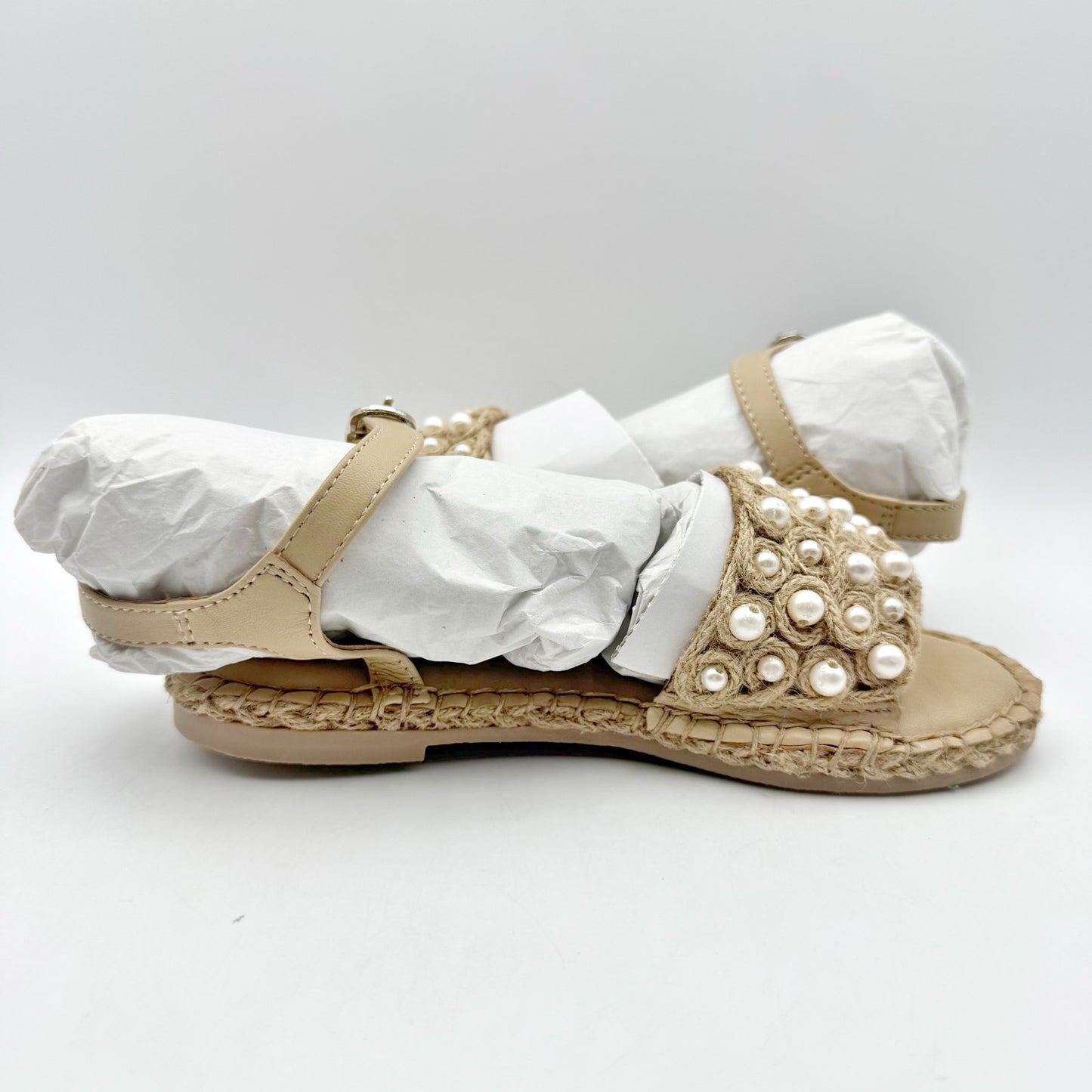 Sam Edelman Kids Holly Sandals US 1 M EU 32 Natural Beige Linen NIB