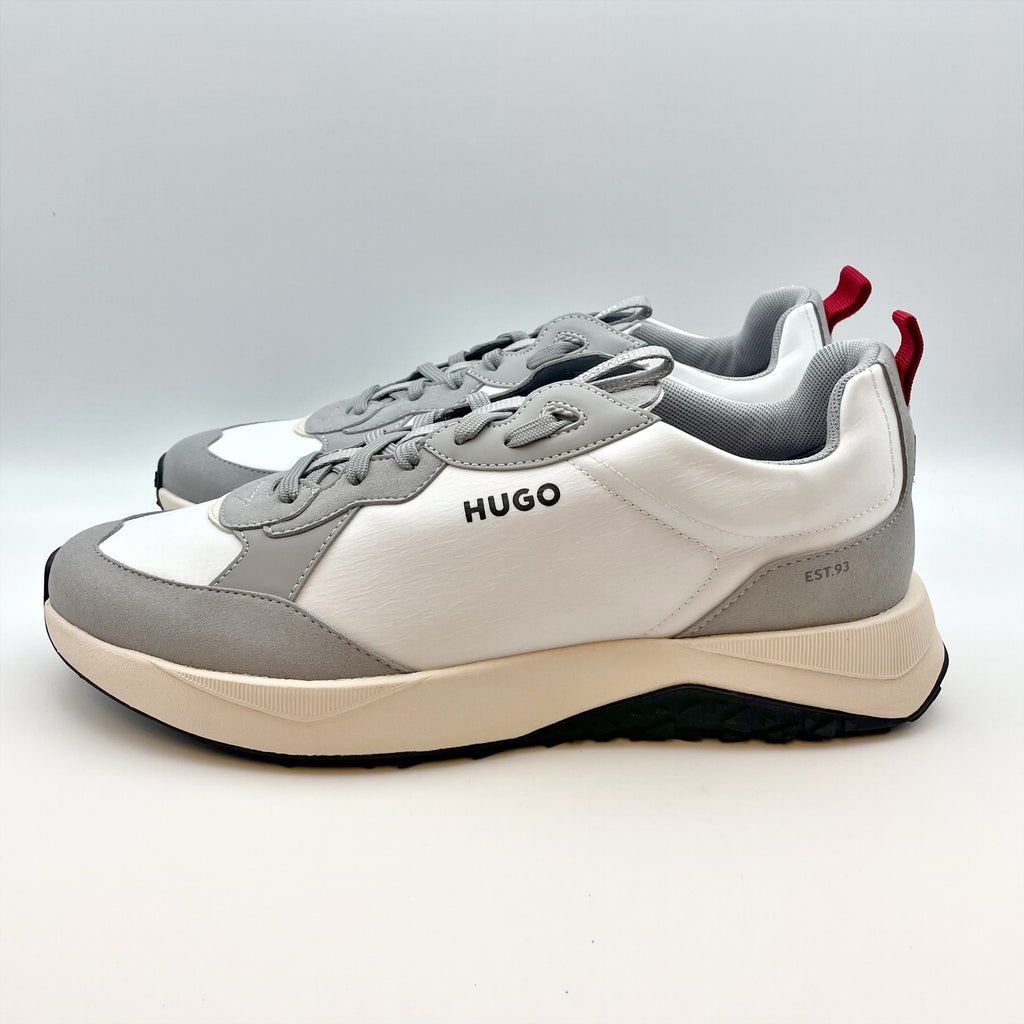 HUGO Mens Kane Runner Casual Sneakers Size 11 EU 44 White Hugo Boss NIB